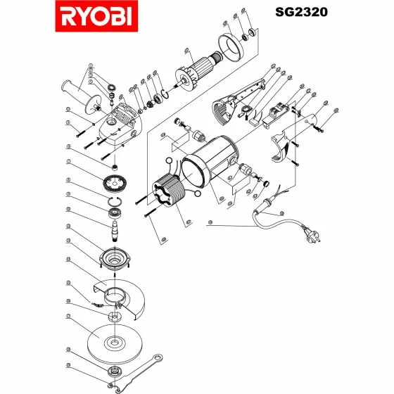 Ryobi SG1256 Spare Parts List Type: 1000013700